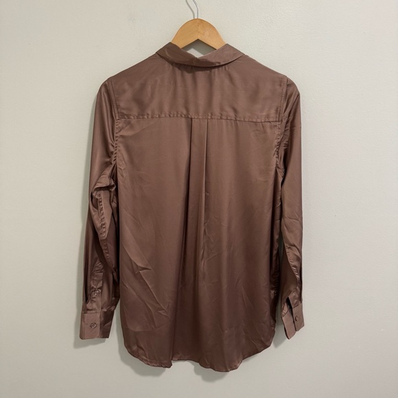 Equipment Leema Bronze Metallic Button Down Top - Picture 5 of 6